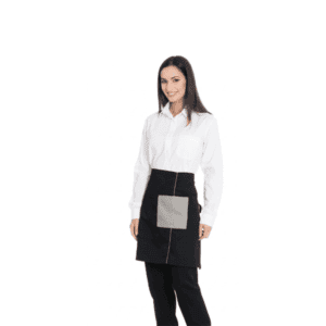 Avental Curto com Bolso Aplicado Contrastante