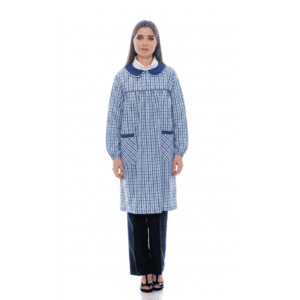 Bata Escolar Adulto Xadrez Azul