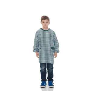 Bata Infantil Rapaz Xadrez Verde